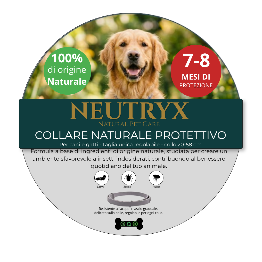 NEUTRYX ™- COLLARE NATURALE ANTIPARASSITARIO - Prezzo Lancio!