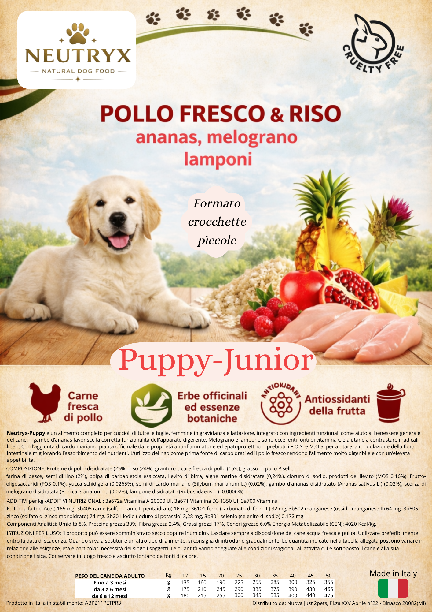 NEUTRYX ™- PUPPY- Pollo fresco e riso